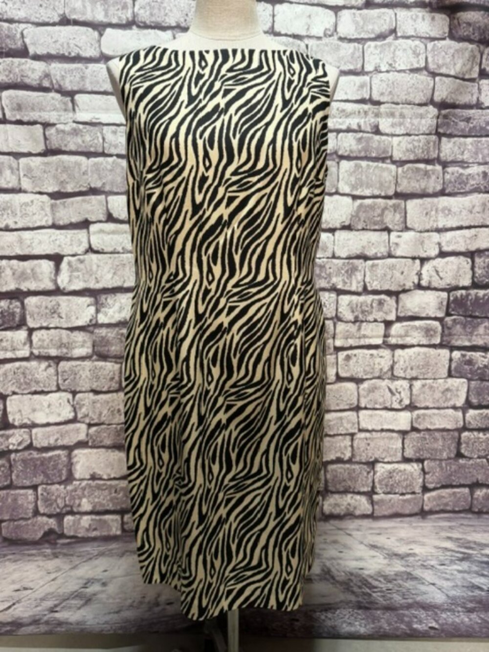 Spenser Jeremy Black & Beige Sleeveless Dress Size 12